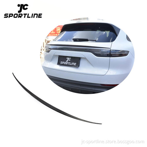 Carbon Fiber Middle Boots Spoiler for Porsche Cayenne 2018-2019